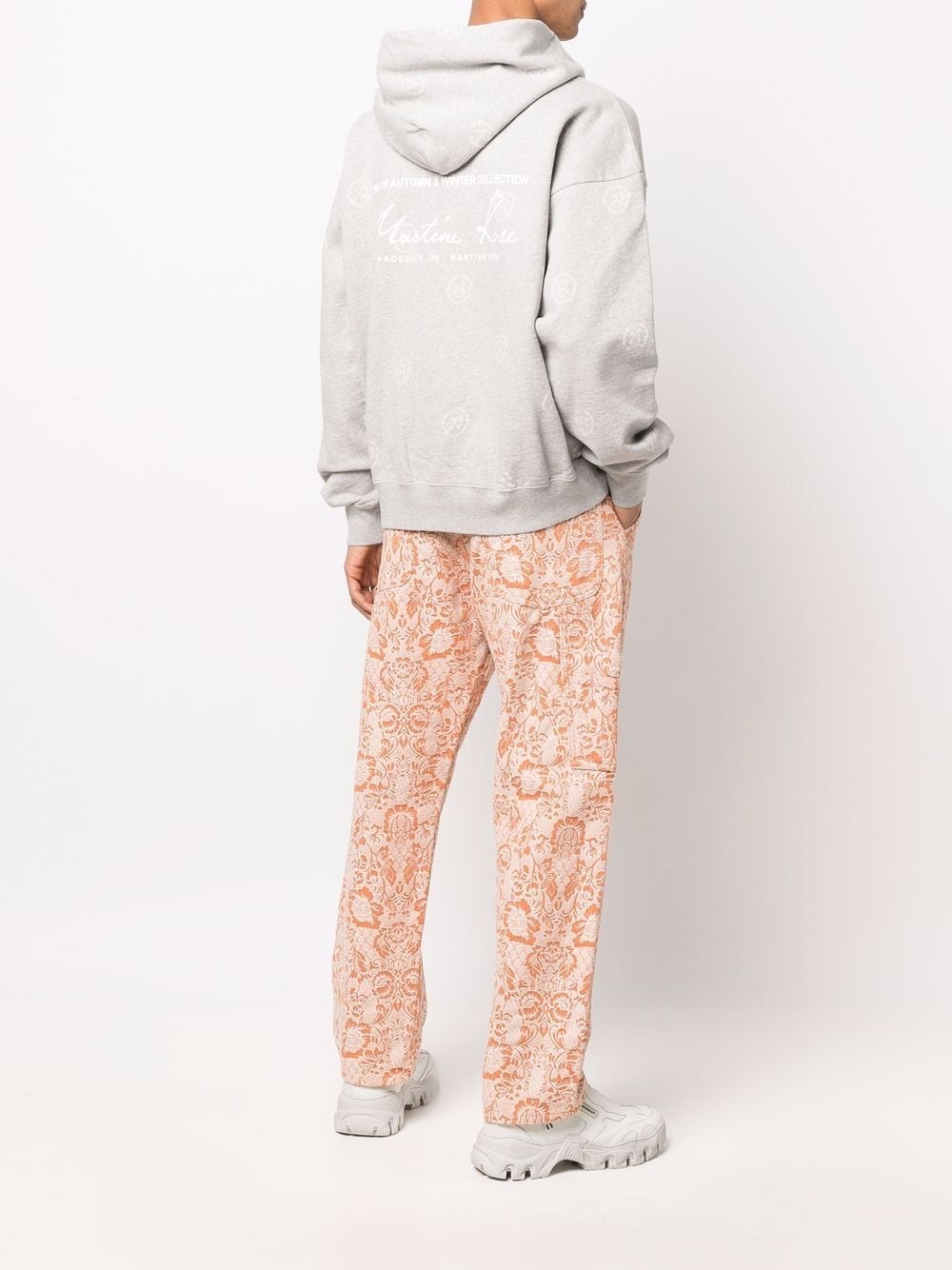 MONOGRAM-PRINT PULLOVER HOODIE - 4