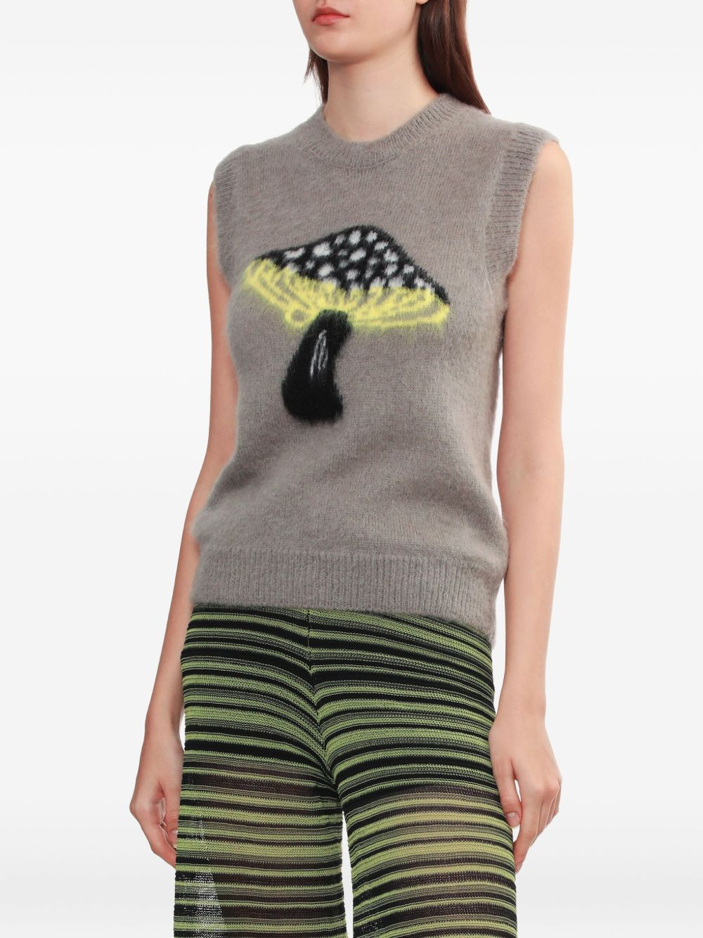 mushroom-print vest - 3
