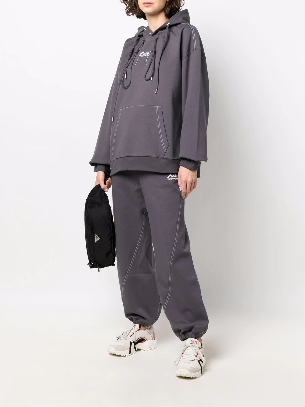 contrast-stitching track pants - 3