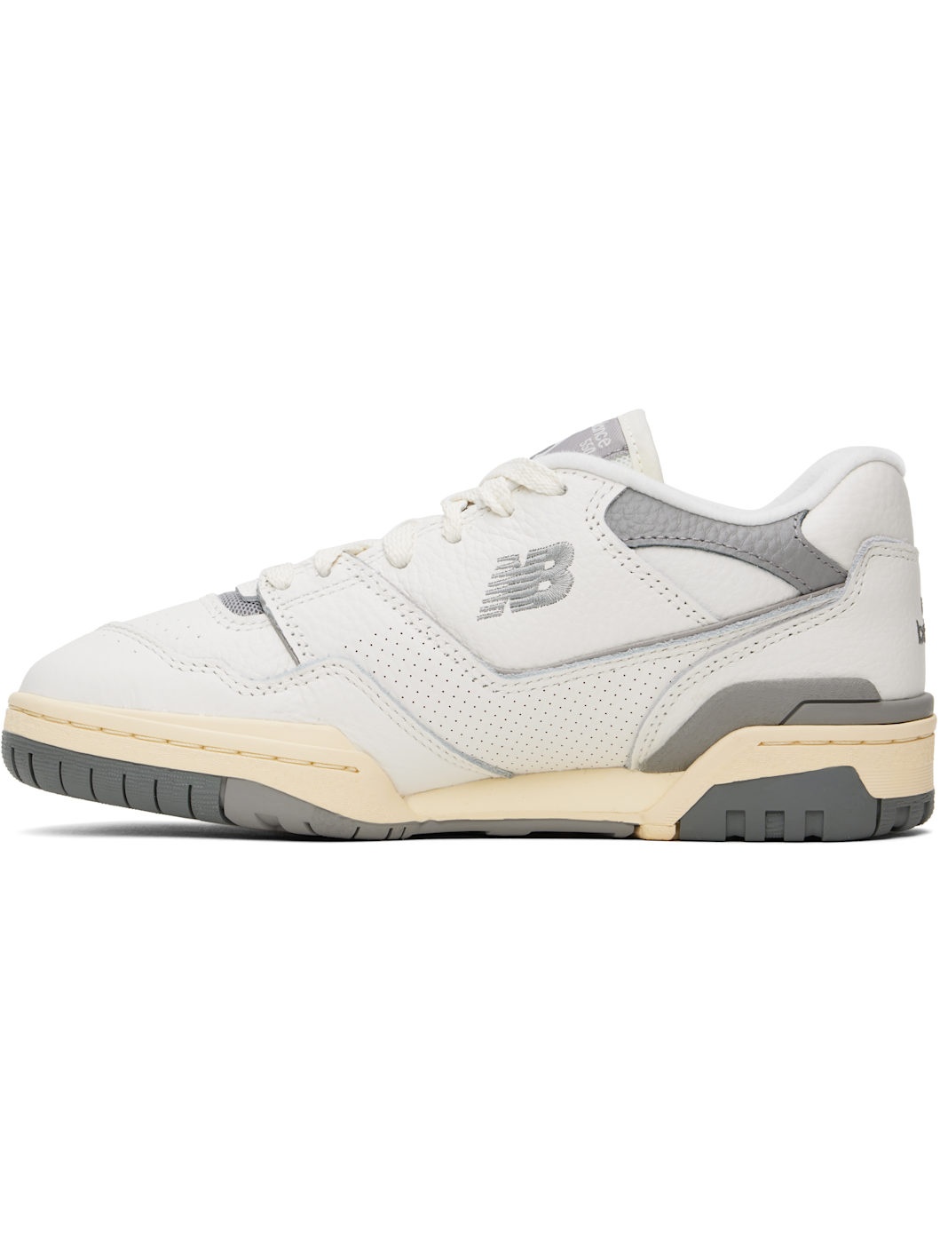 White & Gray 550 Sneakers - 3