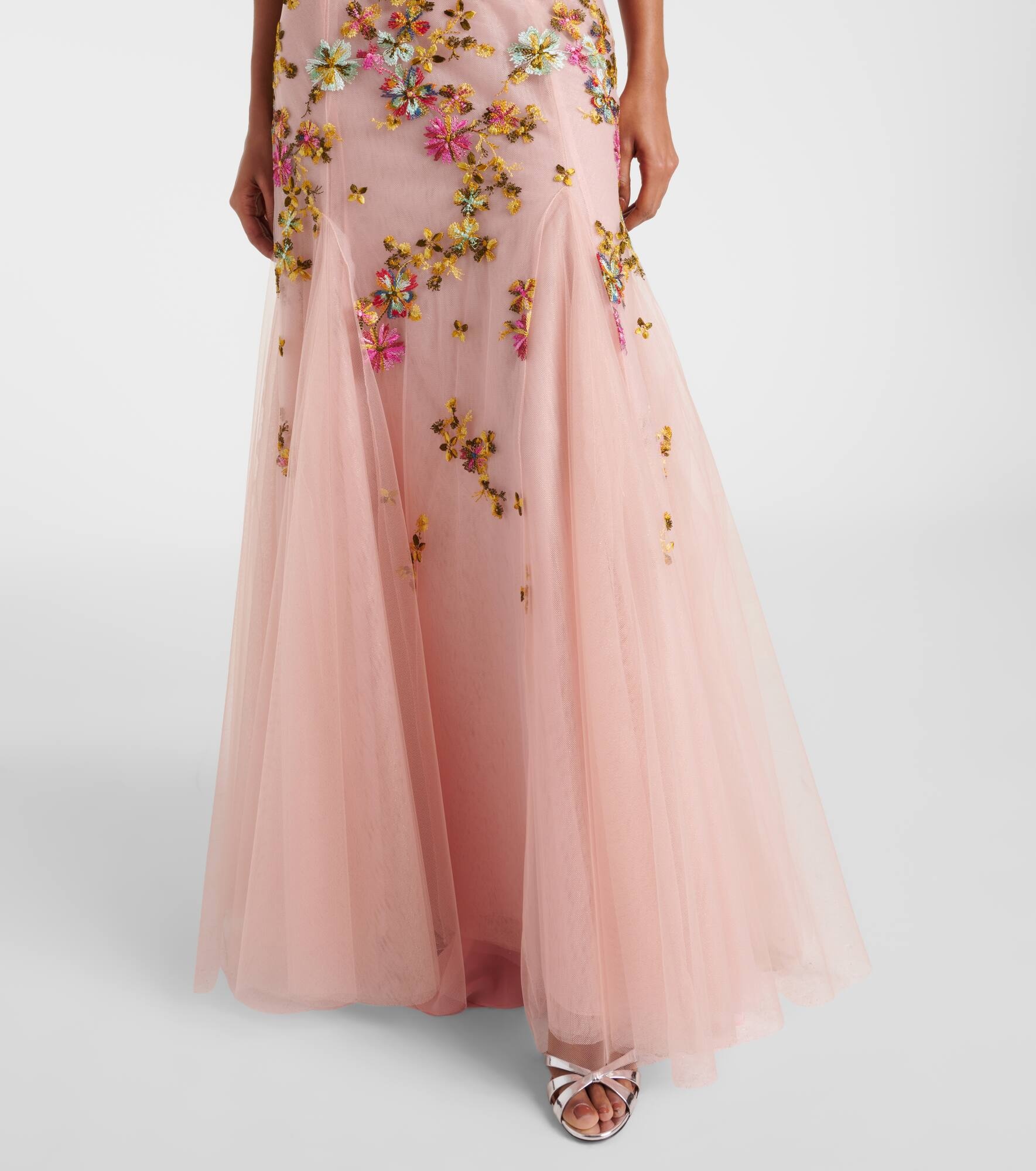 Polina embroidered tulle gown - 5