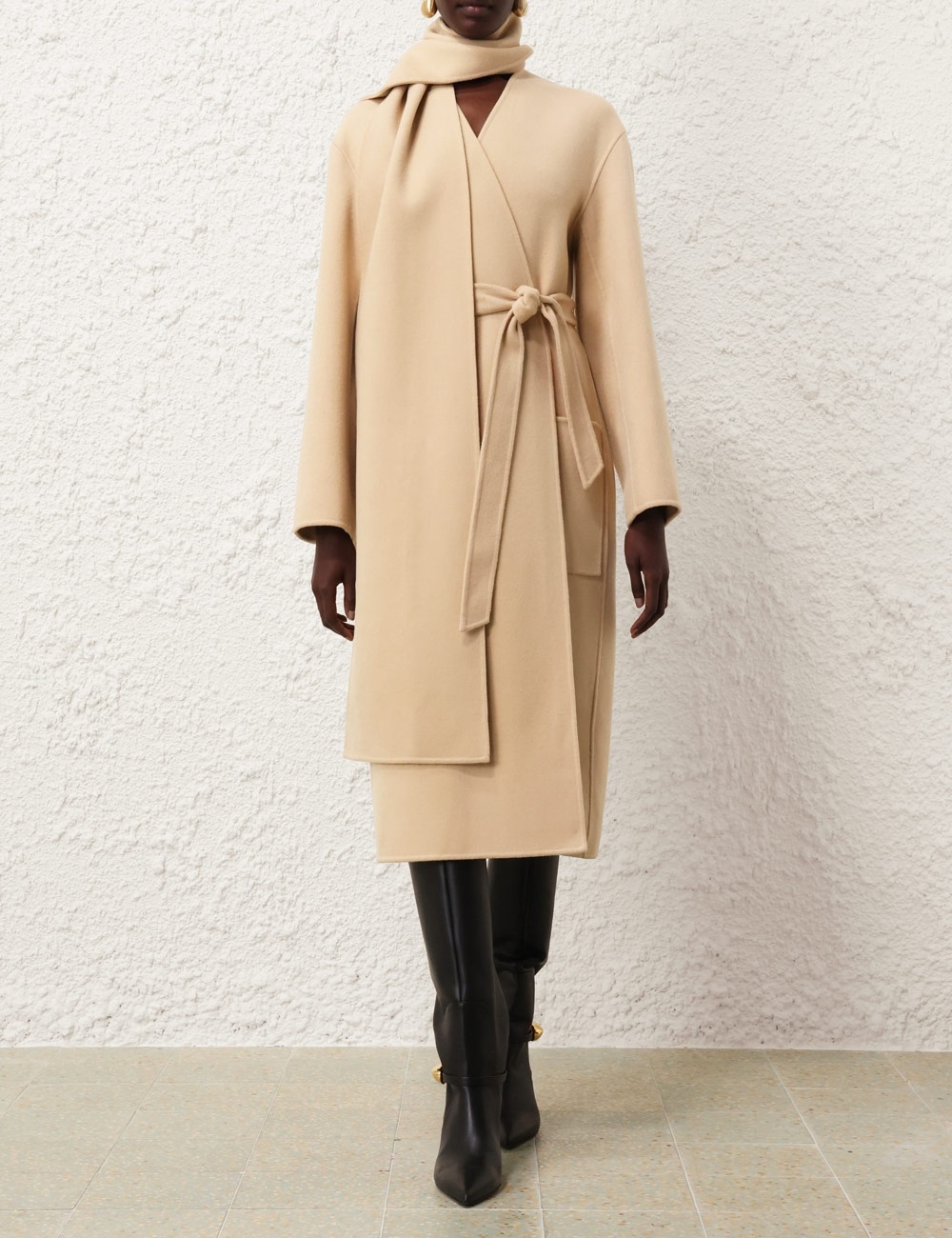 ILLUSTRATION NECKSCARF COAT - 2