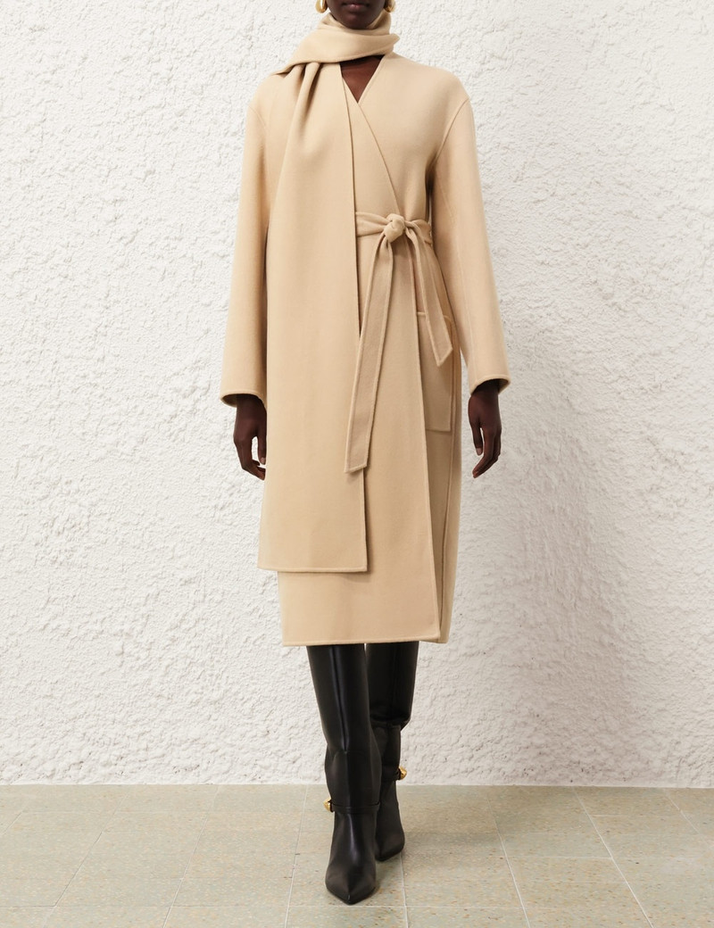 Zimmermann ILLUSTRATION NECKSCARF COAT outlook