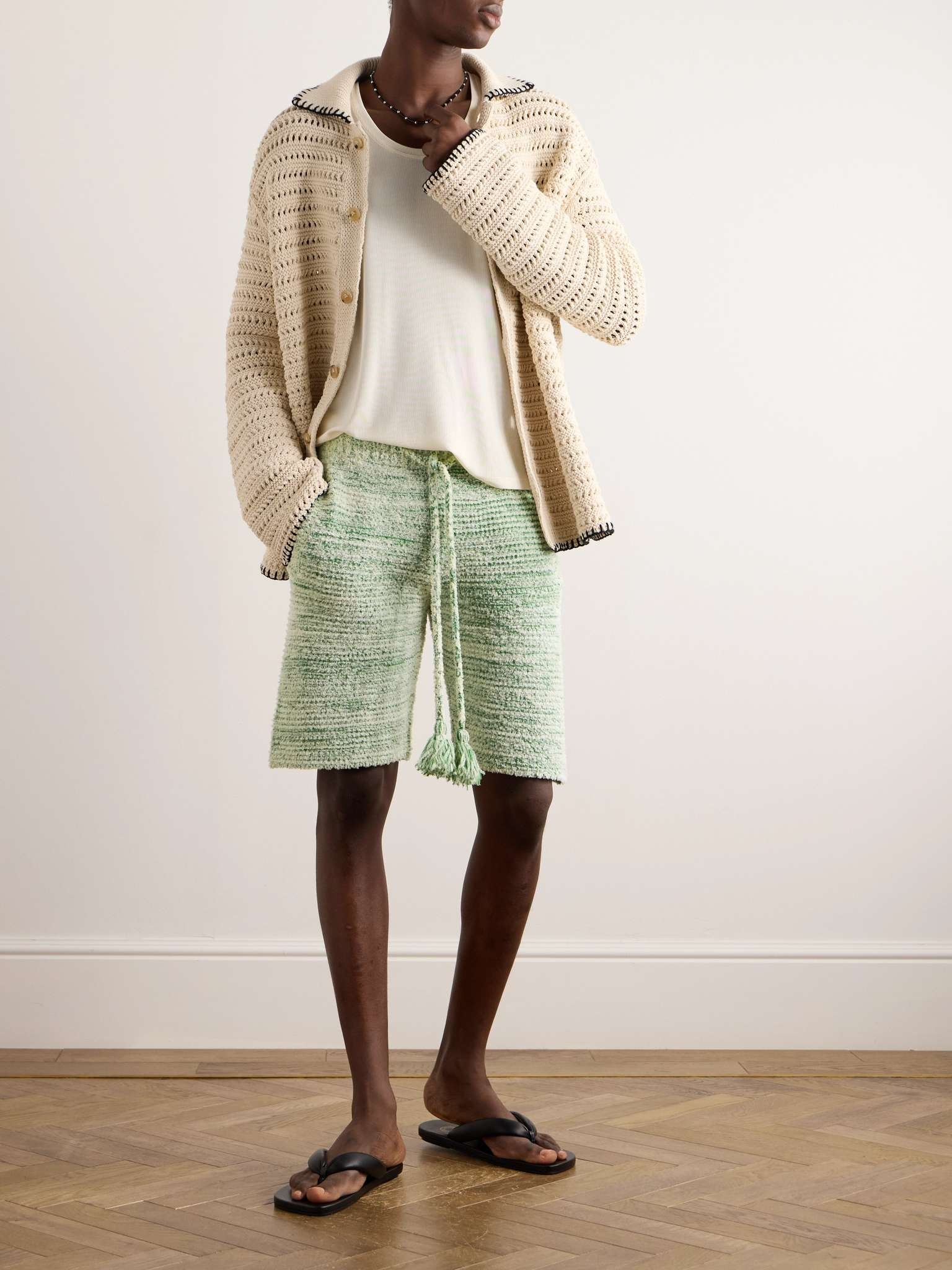 Bright Hues Straight-Leg Cotton-Blend Bouclé Bermuda Shorts - 2