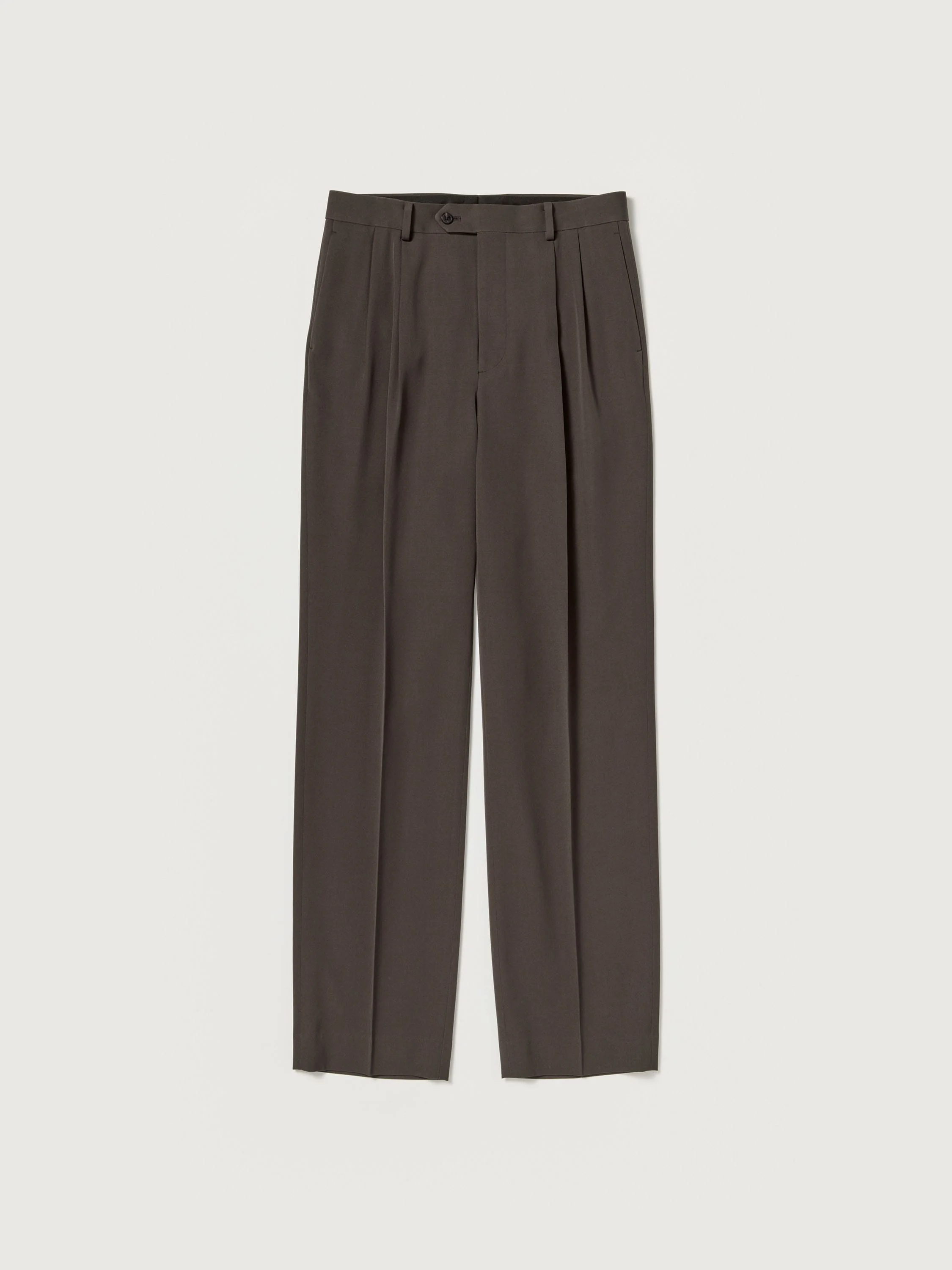 LIGHT WOOL MAX GABARDINE TWO-TUCK SLACKS - 1