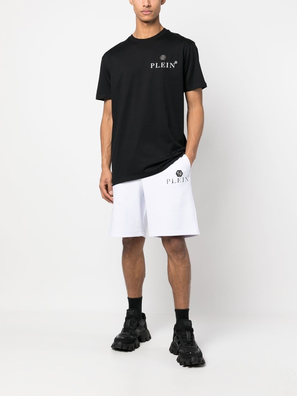 logo-plaque track shorts - 2