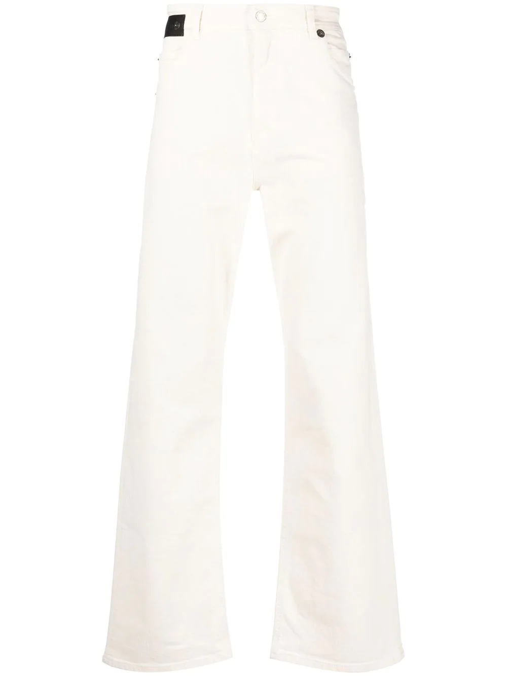 logo-patch wide-leg trousers - 1