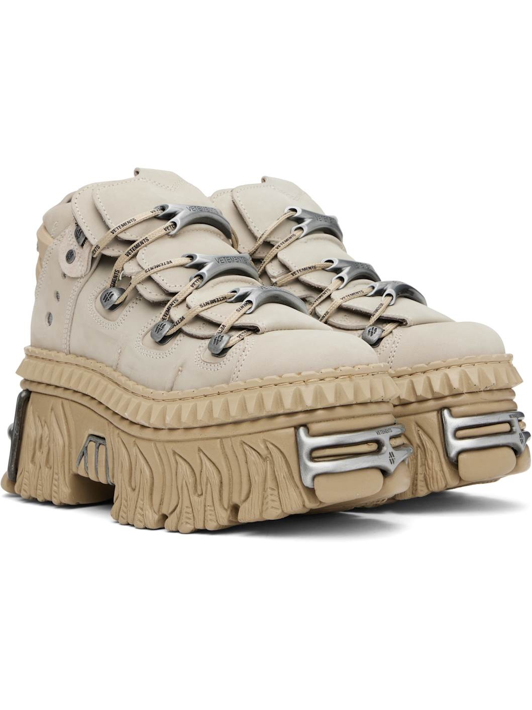 Beige New Rock Edition Fire Platform Sneakers - 4