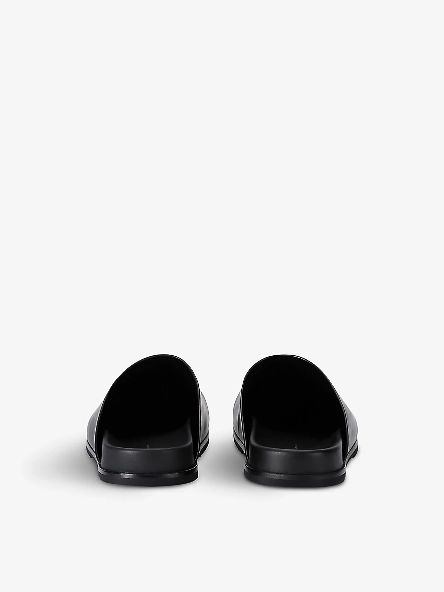 Granola slip-on flat leather mules - 4