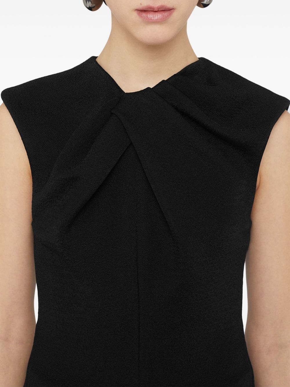 pleat-detailing sleeveless top - 5