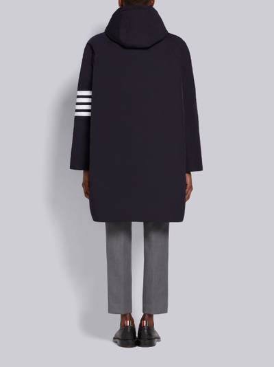 Thom Browne Navy Poly Twill Downfill Hooded Football 4-Bar Parka outlook
