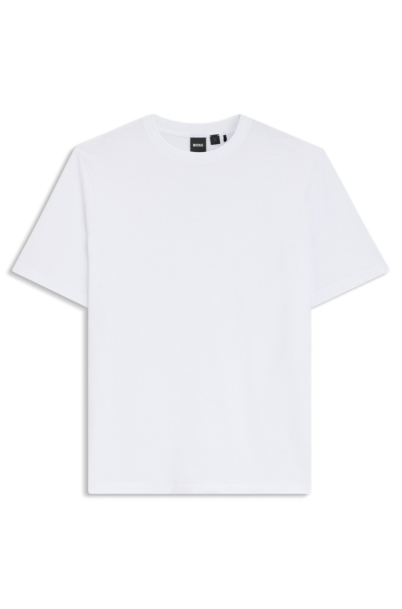 COTTON-BLEND T-SHIRT WITH BUBBLE-JACQUARD STRUCTURE 1