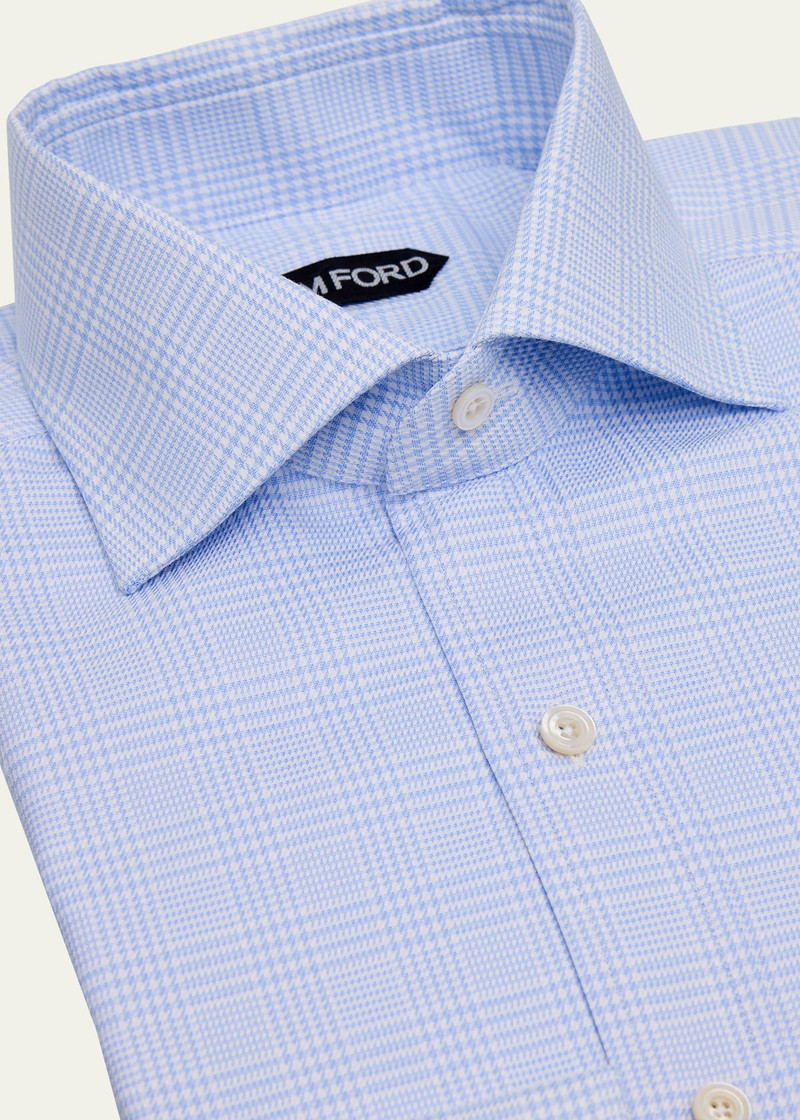 TOM FORD Men's Cotton Check Slim-Fit Dress Shirt outlook