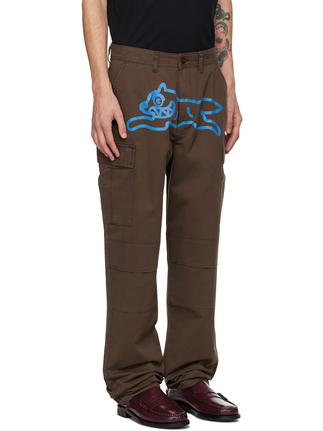 Brown Running Dog Cargo Pants - 2
