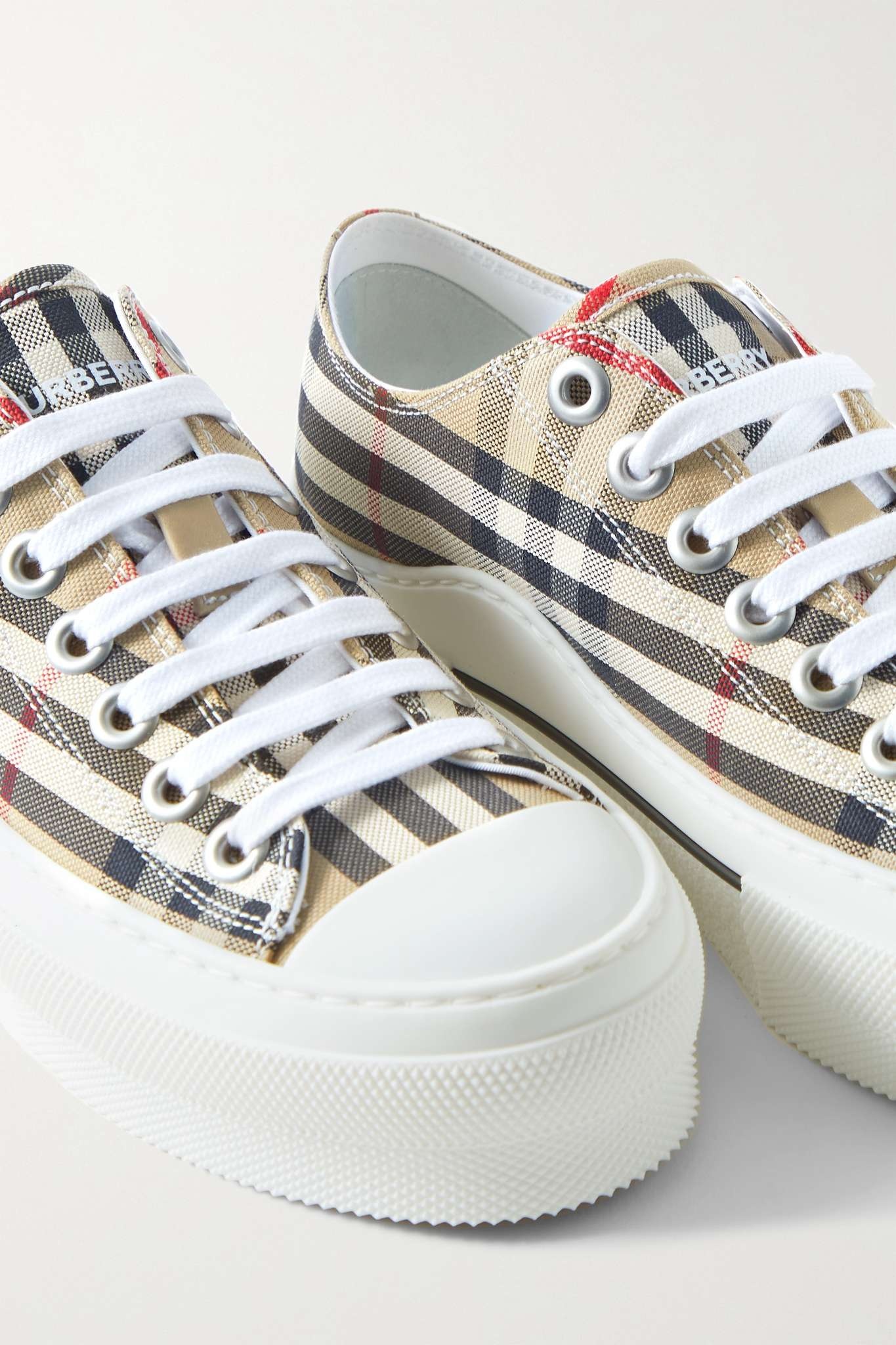 Checked canvas sneakers - 4