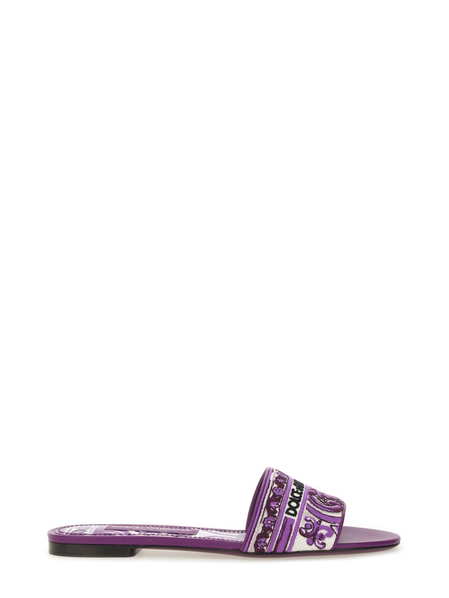 Slide Sandal With Embroidery - 1