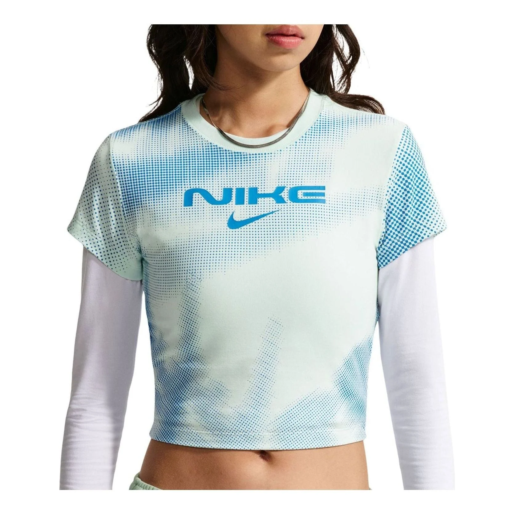 (WMNS) Nike Sportswear Chill Knit Fitted T-Shirt 'Barely Green' IR7845-394 - 1