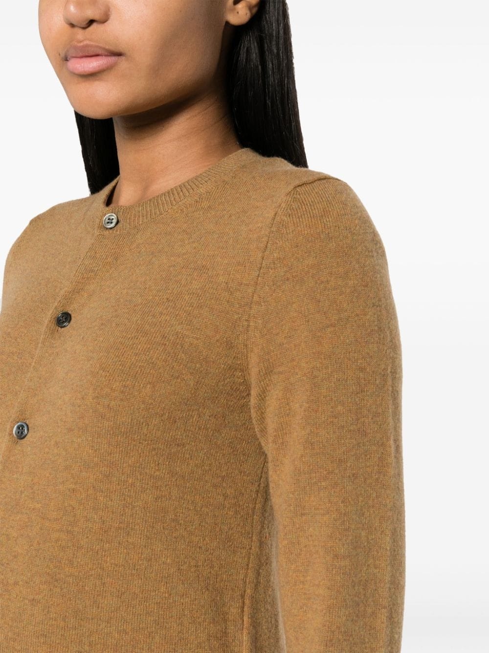 heart logo wool cardigan - 5