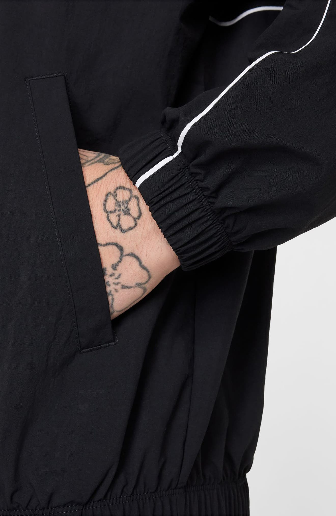 Nike Club Hooded Jacket in Black/White at Nordstrom - 3