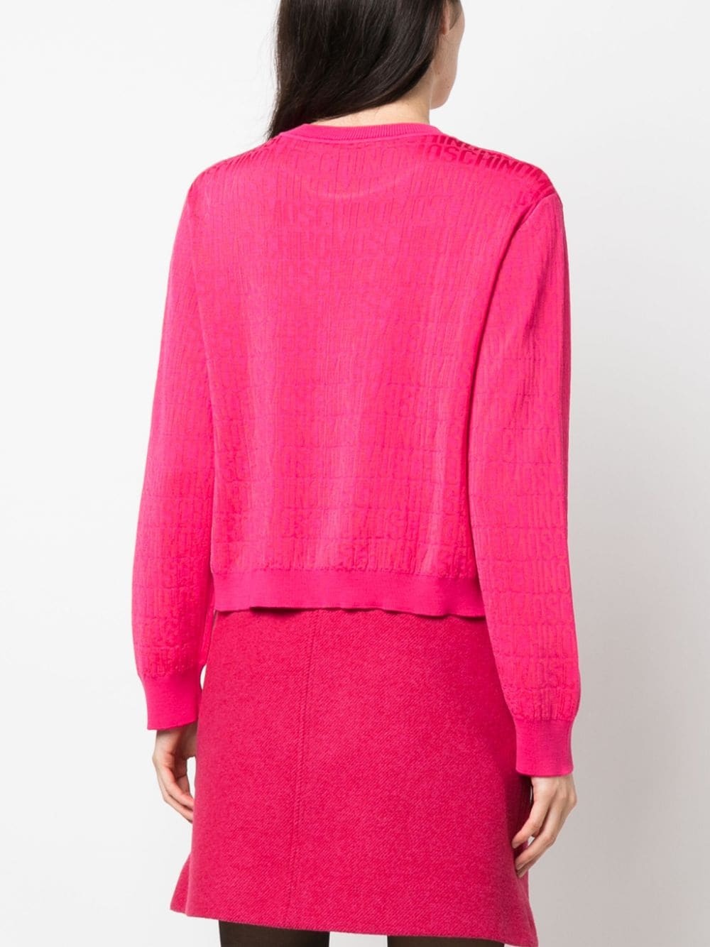 logo-jacquard wool jumper - 4