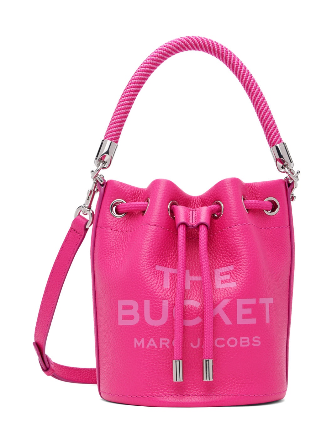 Pink 'The Leather Bucket' Bag - 1