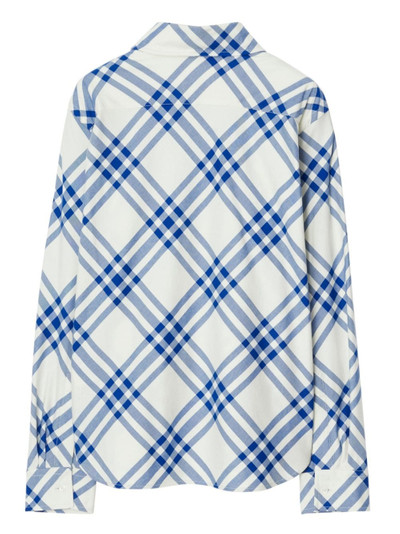 Burberry checked cotton flannel shirt outlook