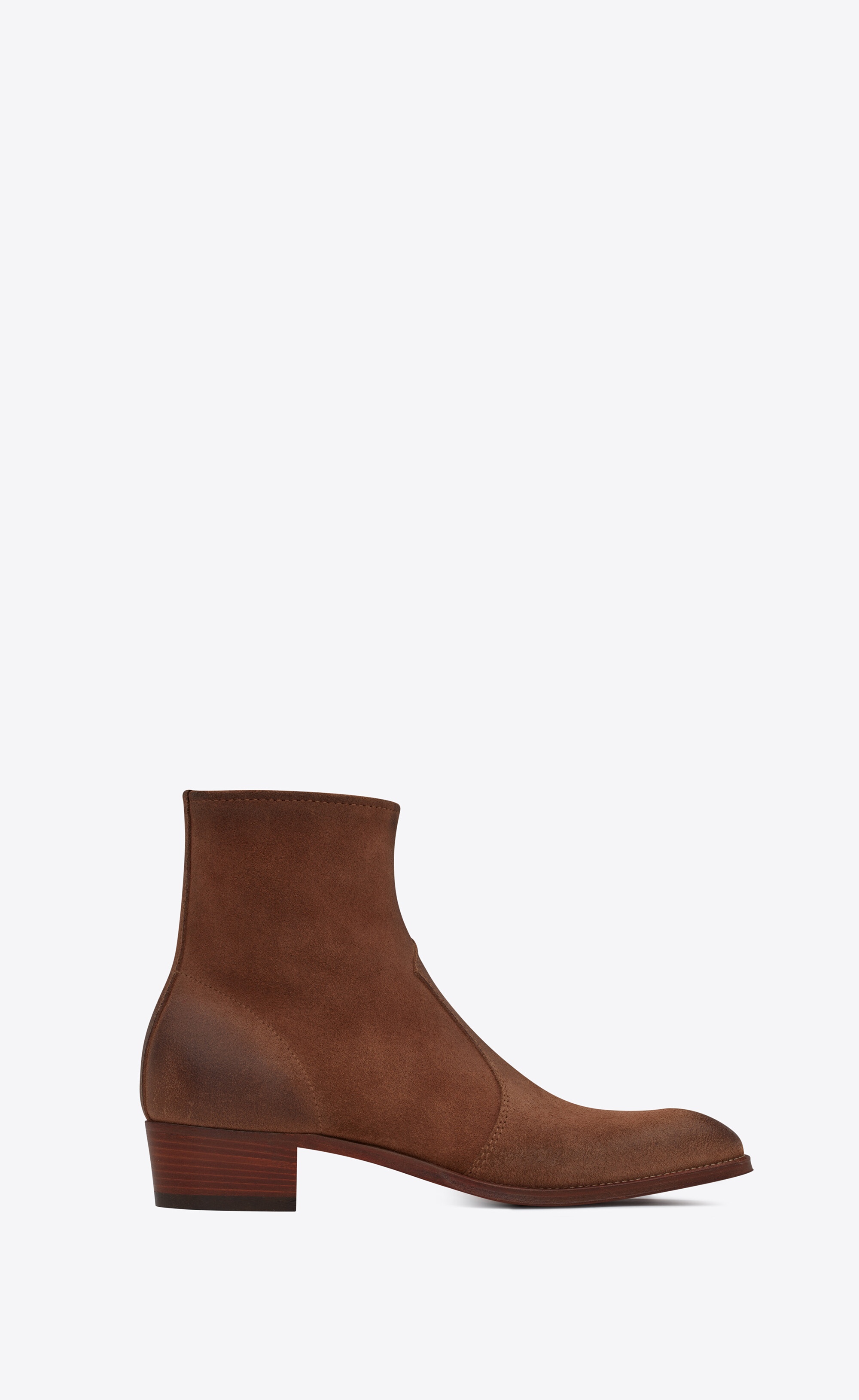 wyatt zipped boots in suede - 1