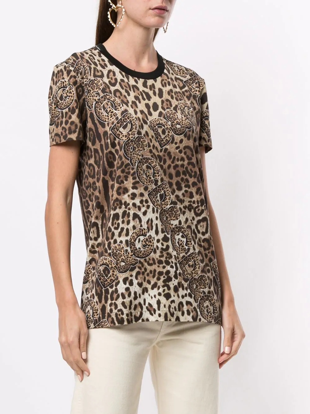 leopard print T-shirt - 3