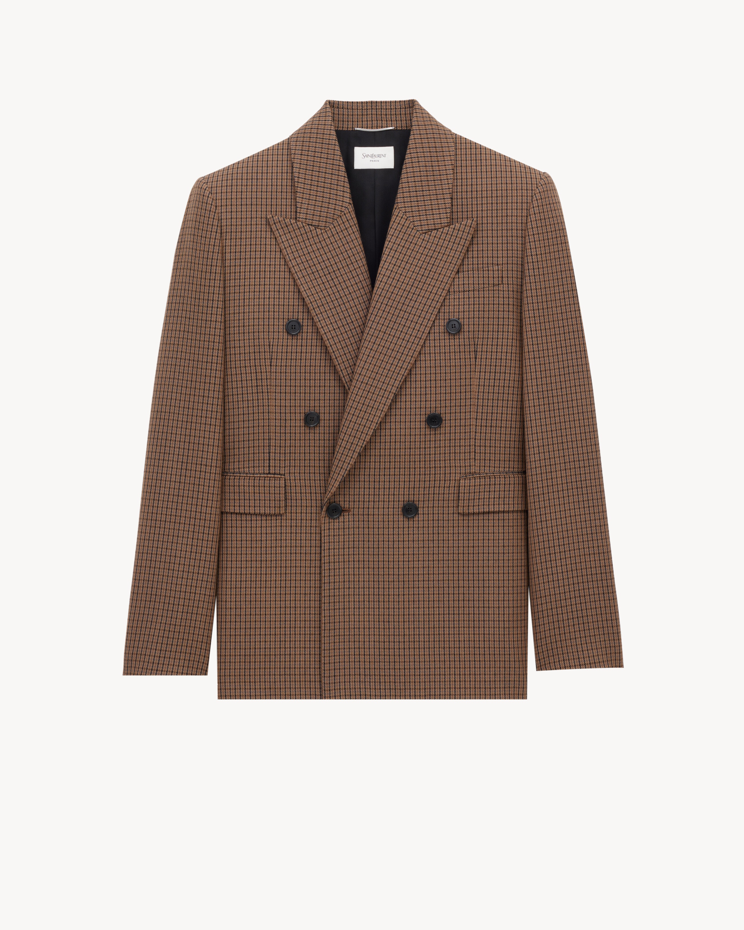 JACKET IN WOOL CHECK - 1