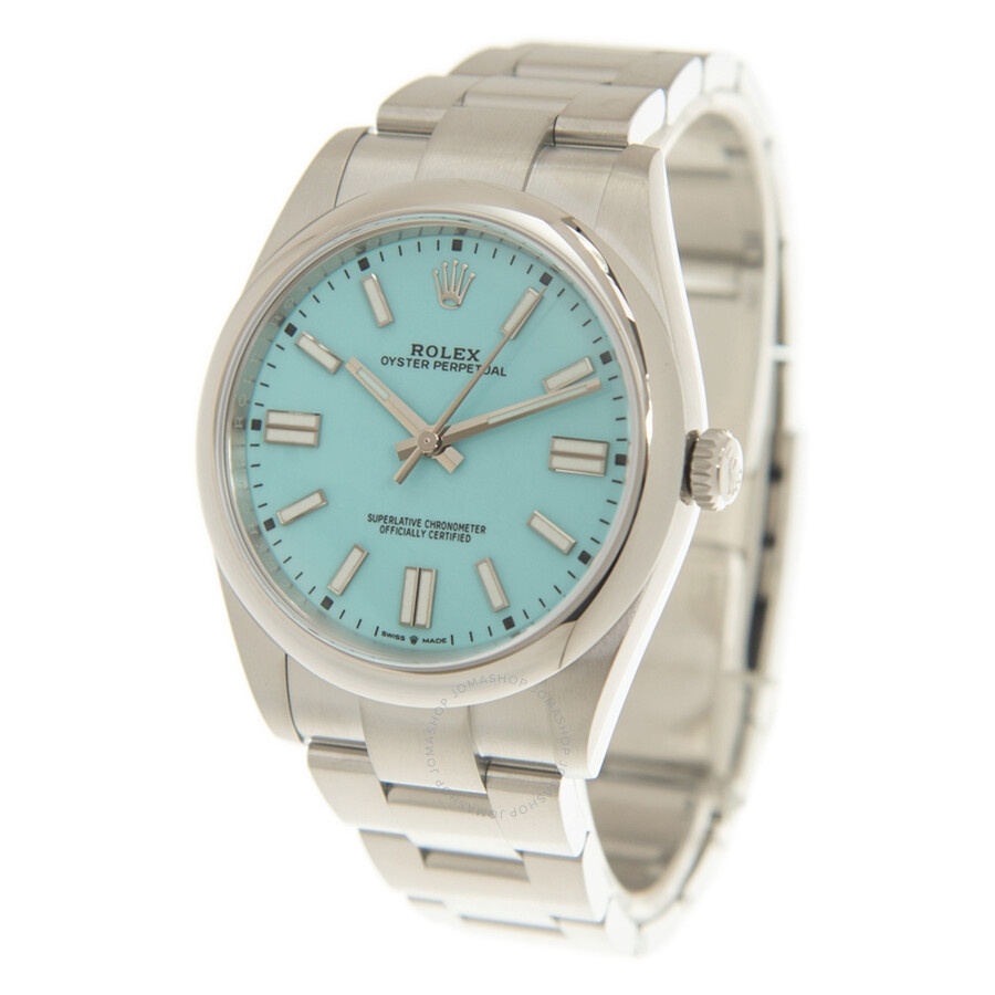 Rolex Oyster Perpetual 41 Automatic Turquoise Blue Dial Men's Watch 124300TQBLSO - 3
