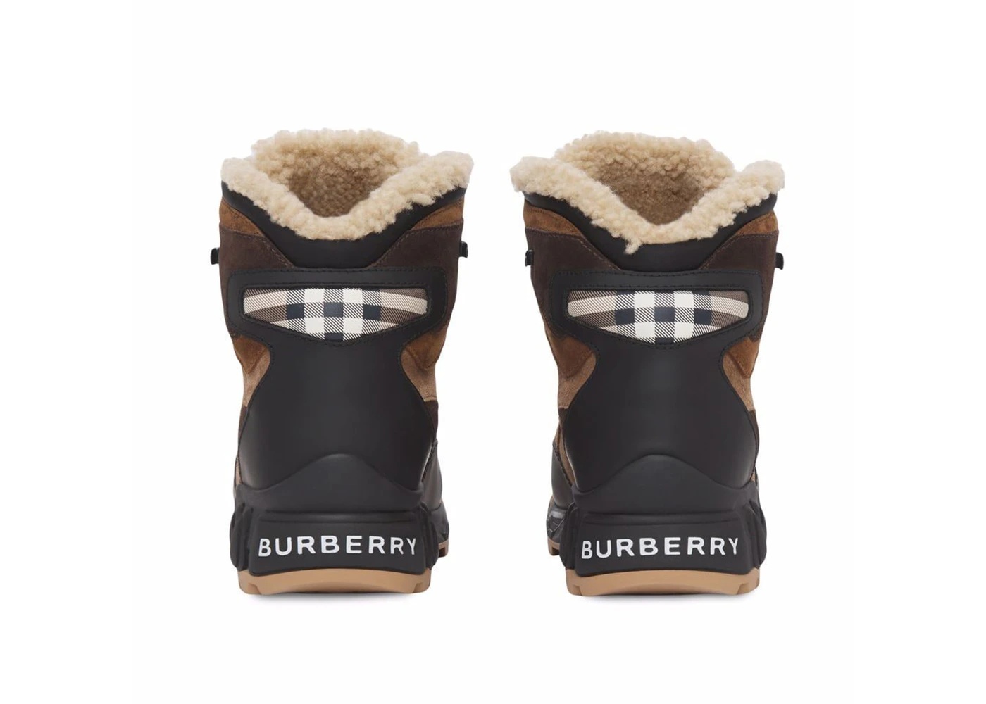 Burberry Tor Shearling Lined Black Brown - 3