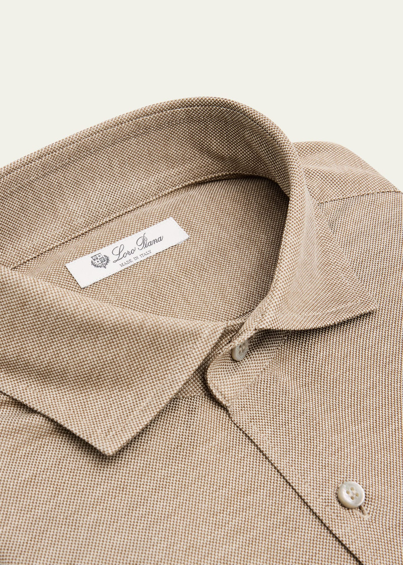 Loro Piana Men's Woven Cotton Oxford Sport Shirt outlook