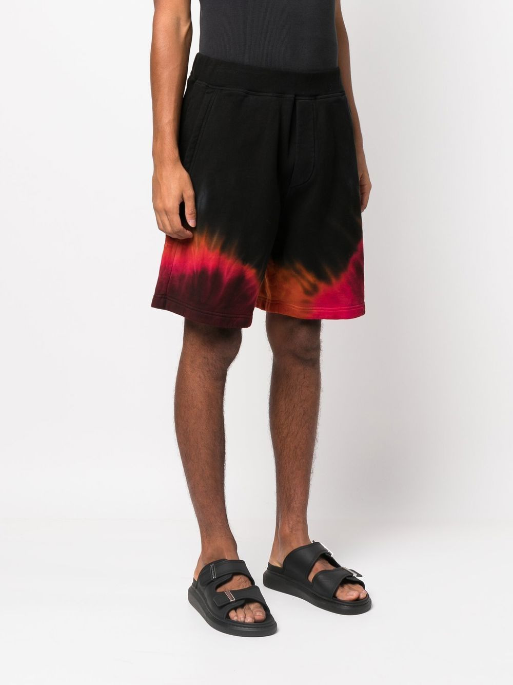tie-dye track shorts - 3