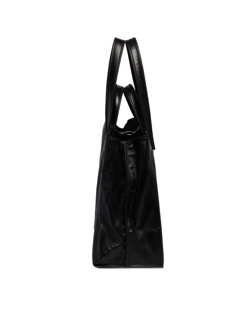 KASSL Editions Black Tote Bag with Double Handles outlook