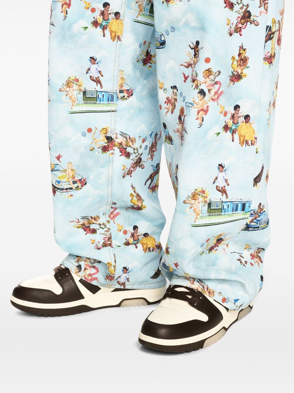 fresco-print jeans - 5