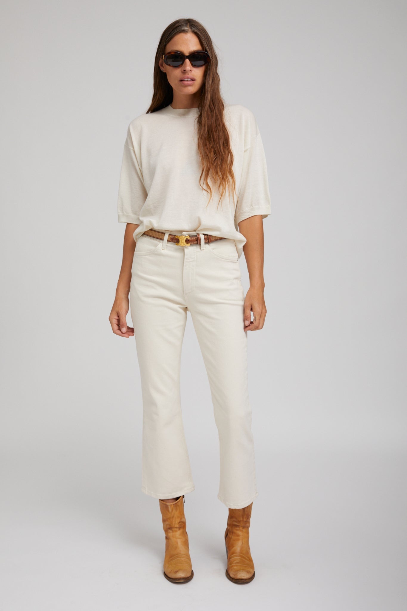 EARHART CROP FLARE DENIM - 2