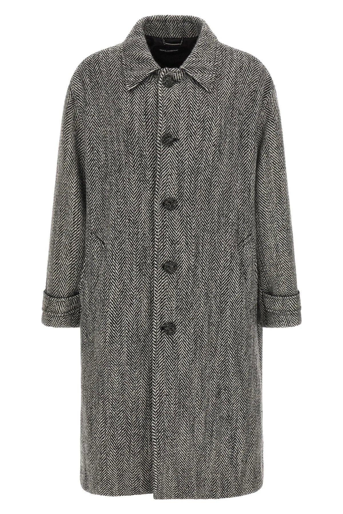 'Chevron' Wool Coat - 1