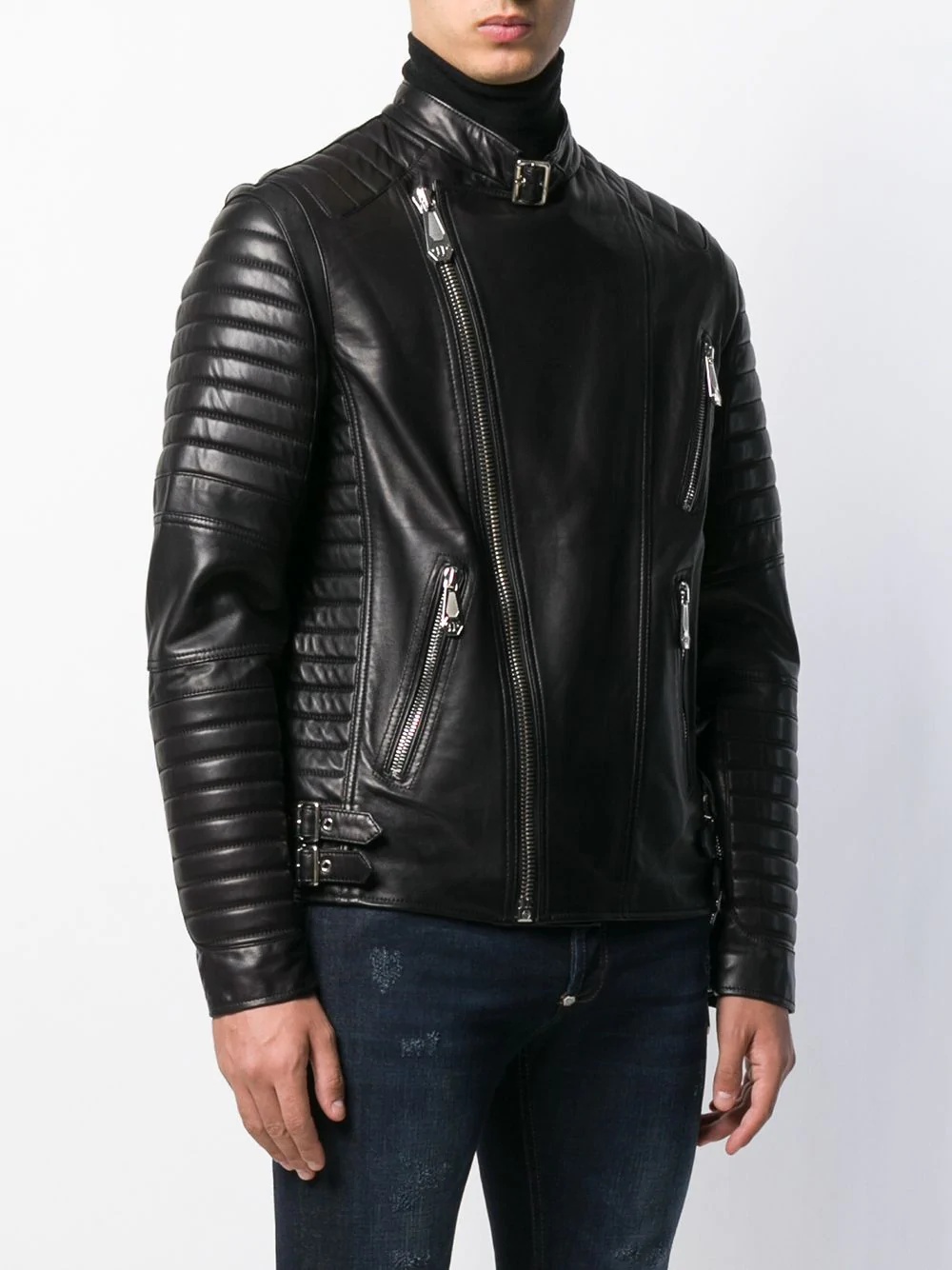 leather biker jacket - 3