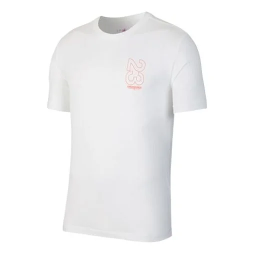 Air Jordan 23 Engineered Alphabet Printing Round Neck White CJ6233-100 - 1