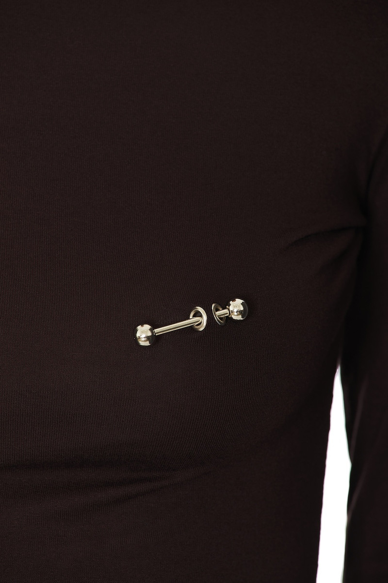Pierced Turtleneck Top 5