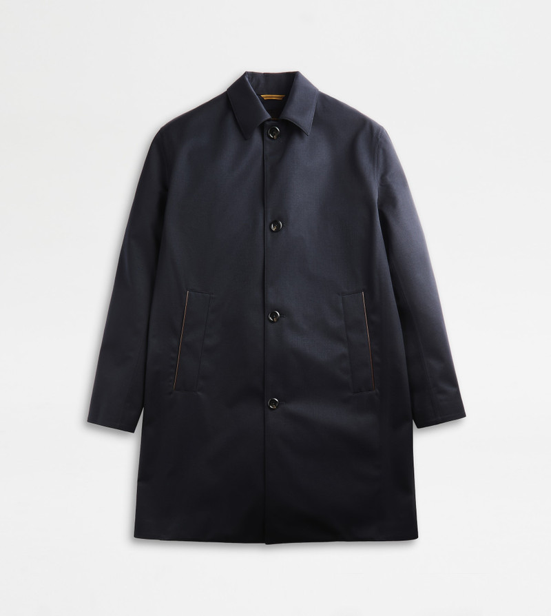 COAT IN WOOL TWILL - BLUE 1
