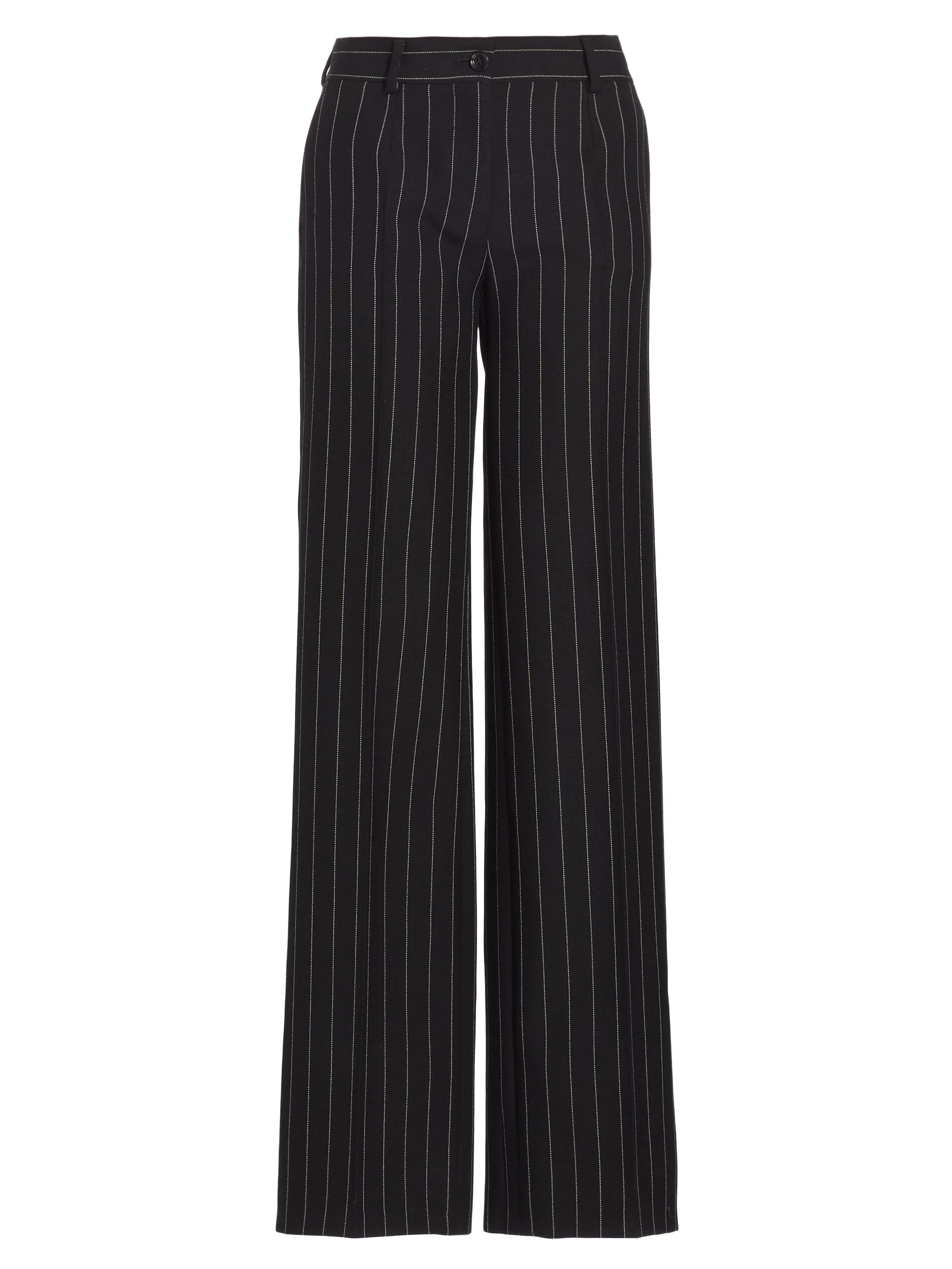Women's Gessato Wool Pinstripe Pants - Rigato - 1