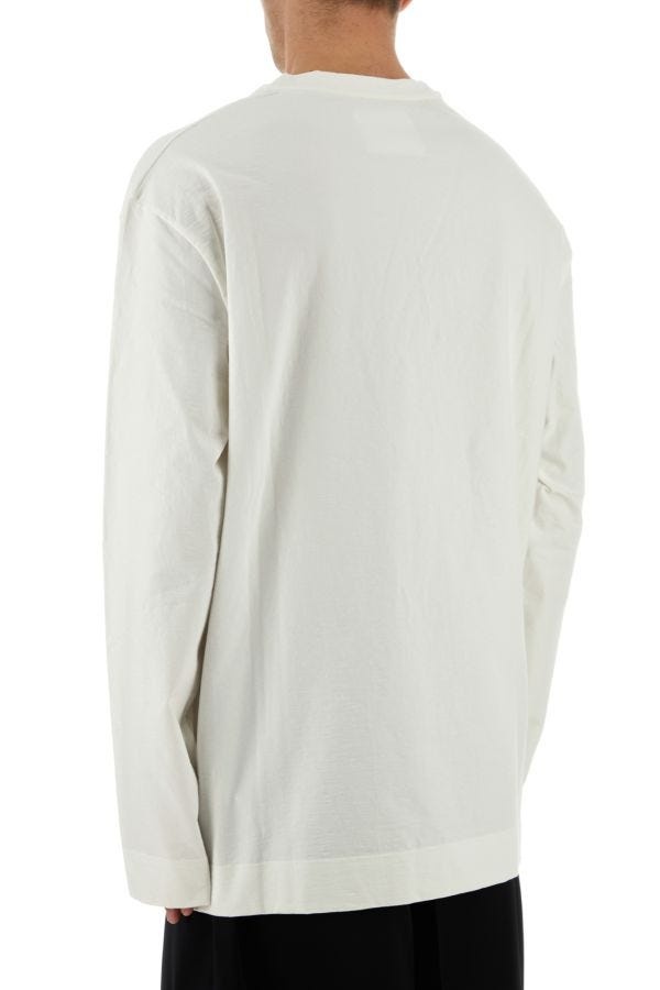 White stretch cotton oversize t-shirt - 5