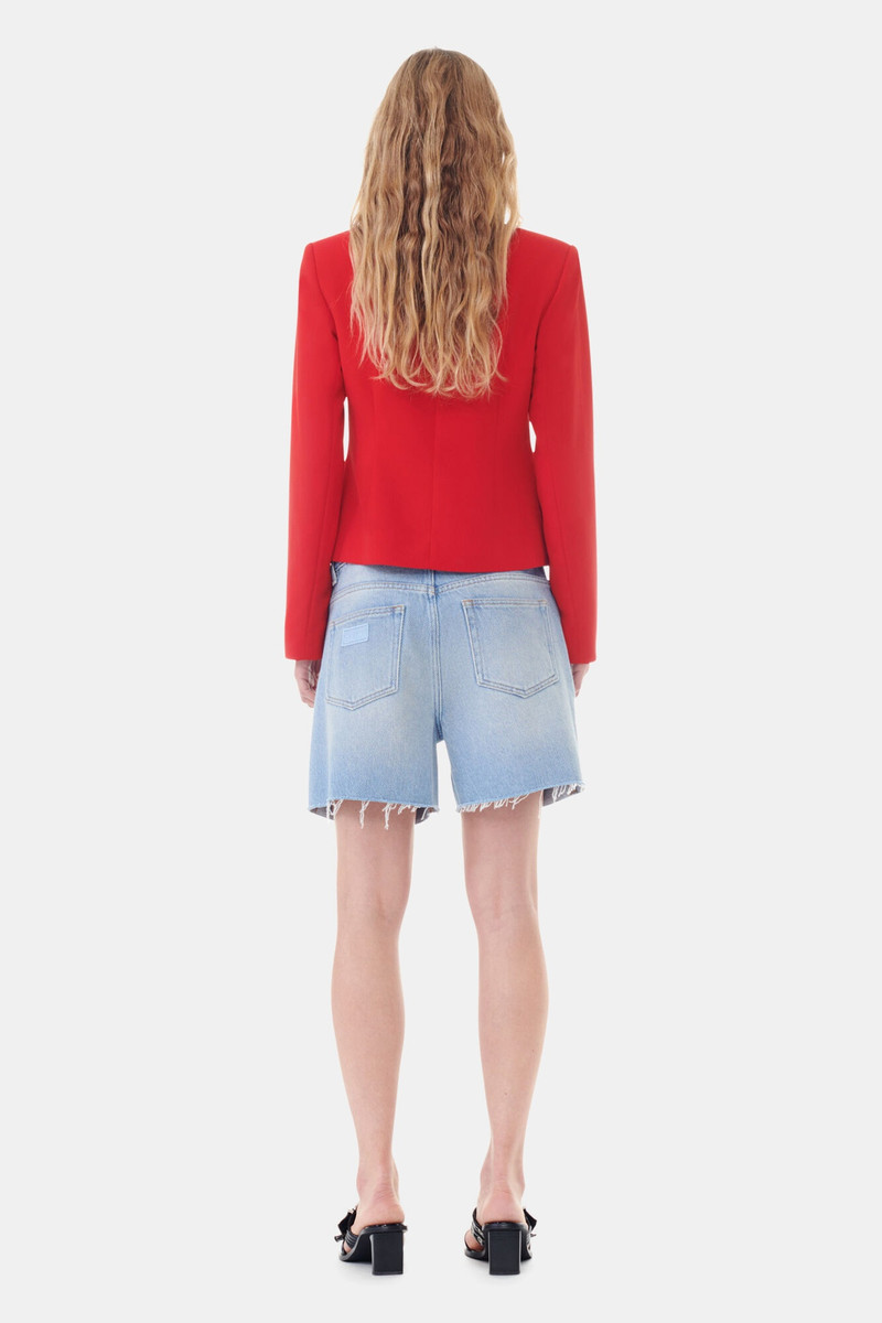 BLUE HEAVY DENIM SHORTS 4