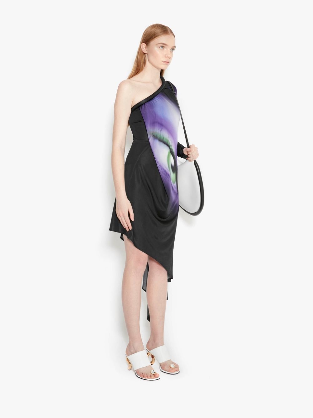 ONE SLEEVE ASYMMETRIC DRESS - 3