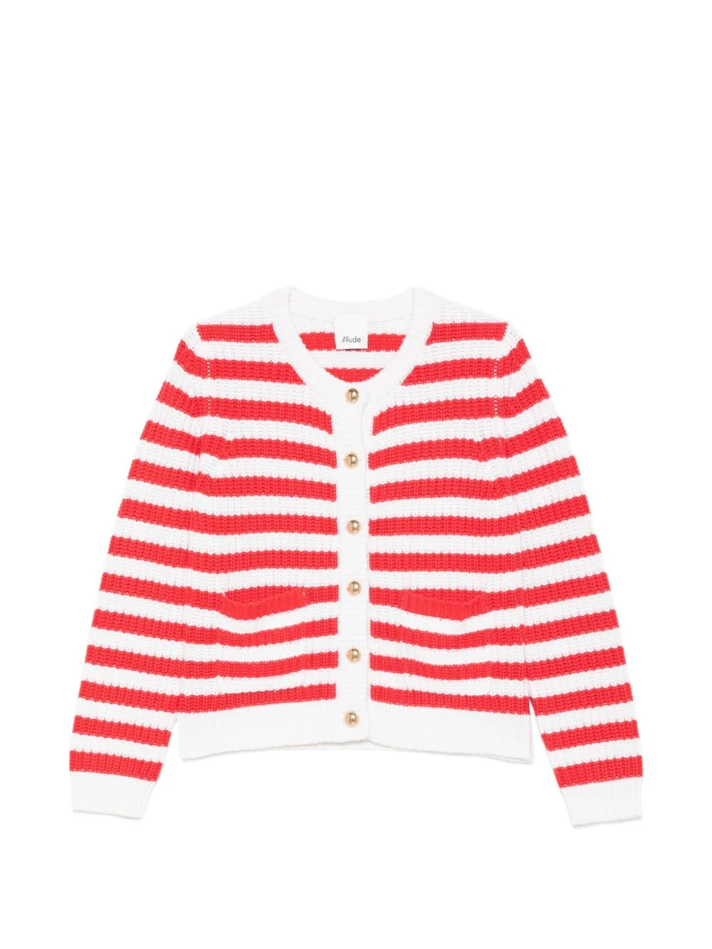 striped buttoned cardigan - 1