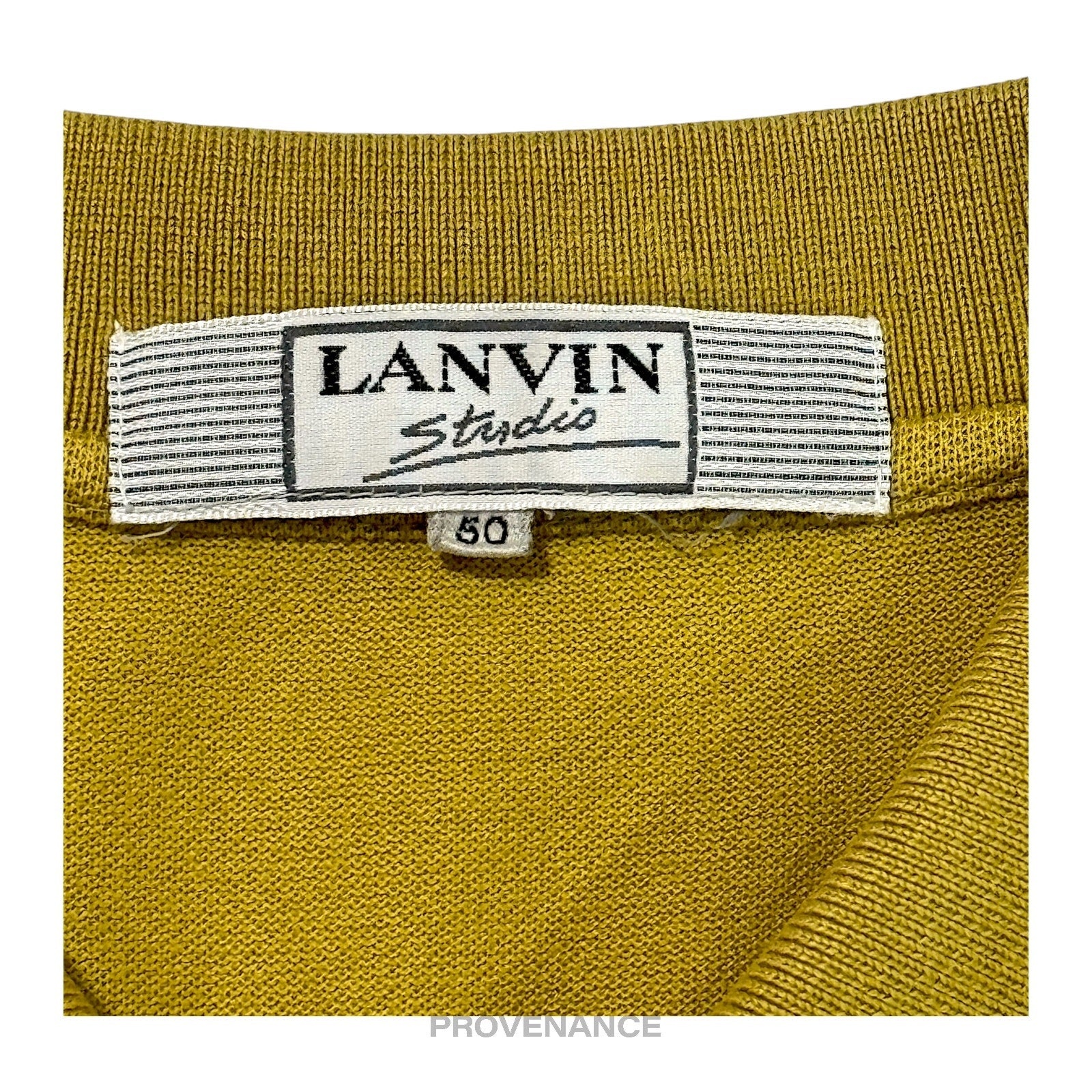 Lanvin Studio Polo Shirt Logo Floral - Golden Olive - 10