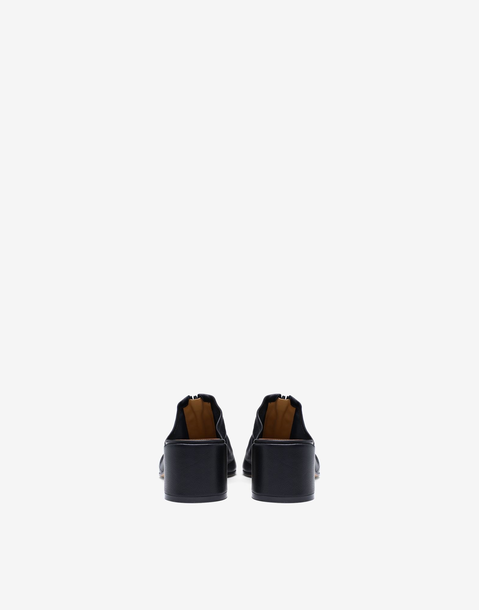 Zip leather mules - 3