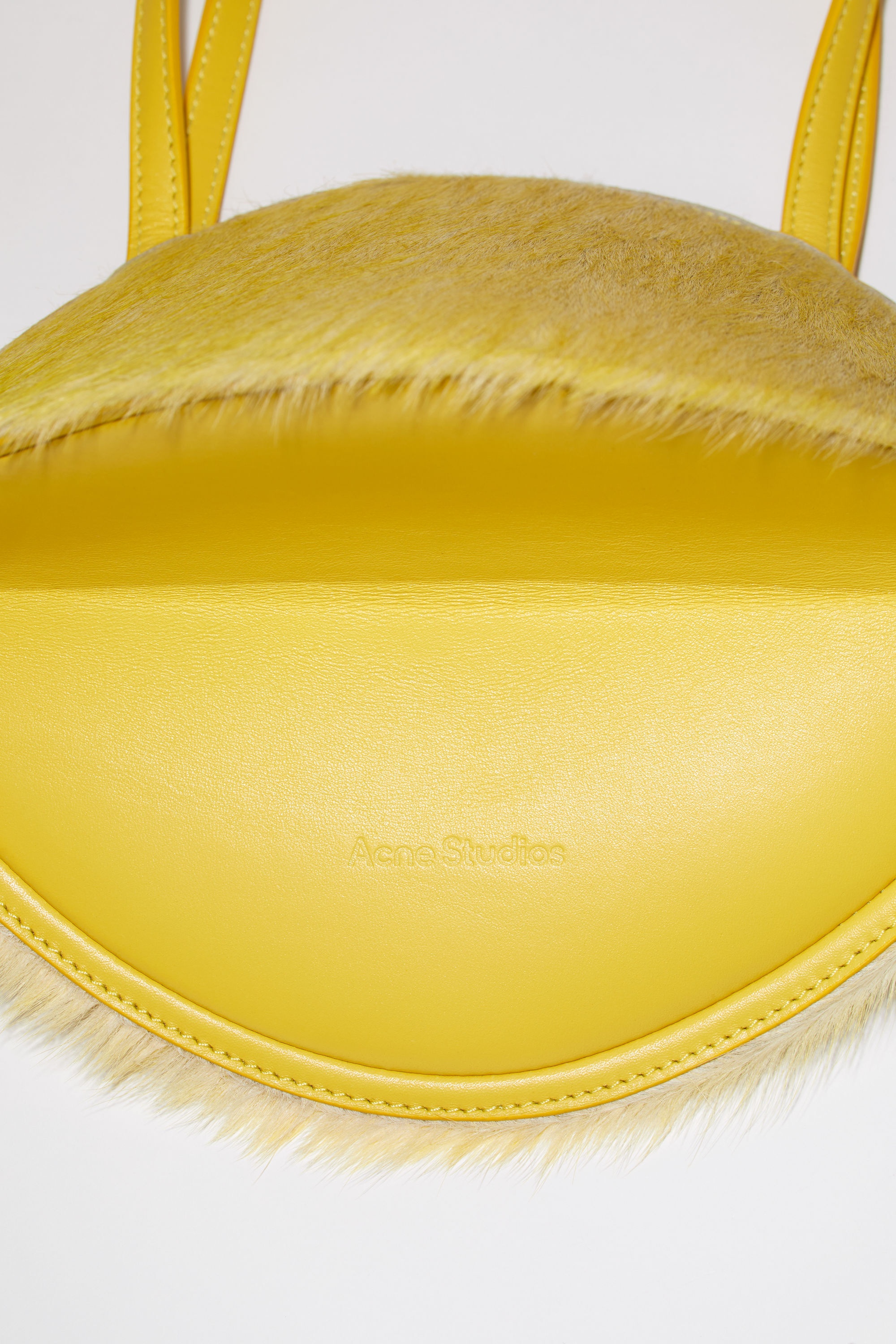 Leather handbag - Yellow - 5