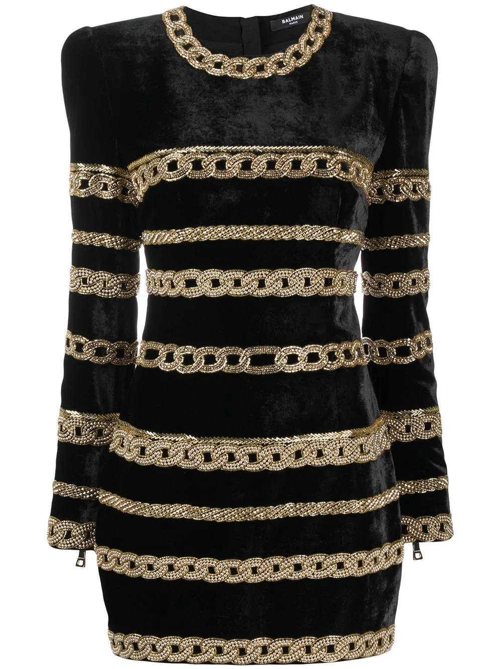 bead-embellished mini dress - 1